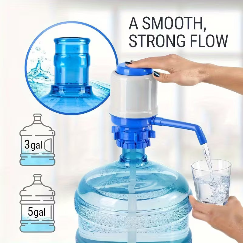 Manual Water Dispenser with Hand-Powered Pump - Portable Water Filter System, No Electricity Needed, for Home, Office, Camping, Travel - Efficient Water Filtration, Water Dispenser For Home, Office Hydration, Sleek Design, Durable Construction