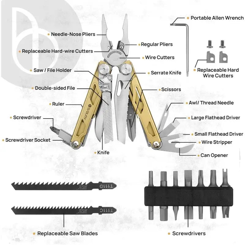 All-in-One 9-in-1 Pliers with Built-In Tools – Portable & Handy