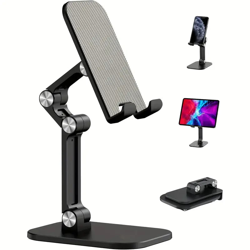 Foldable Adjustable Universal Mobile Stand for Phones and Tablets, Flexible Holder with Adjustable Height, Anti-Slip, Anti-Scratch Design, Compact and Portable for Study and Office Use