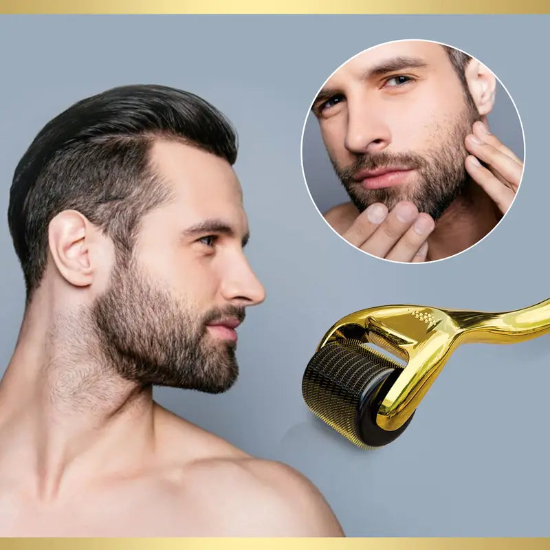 Derma Roller cosmetic microneedling kit for face, 0.25mm 540 TITANIUM Microneedle Roller for Smoothen Skin & Reduce Fine Lines