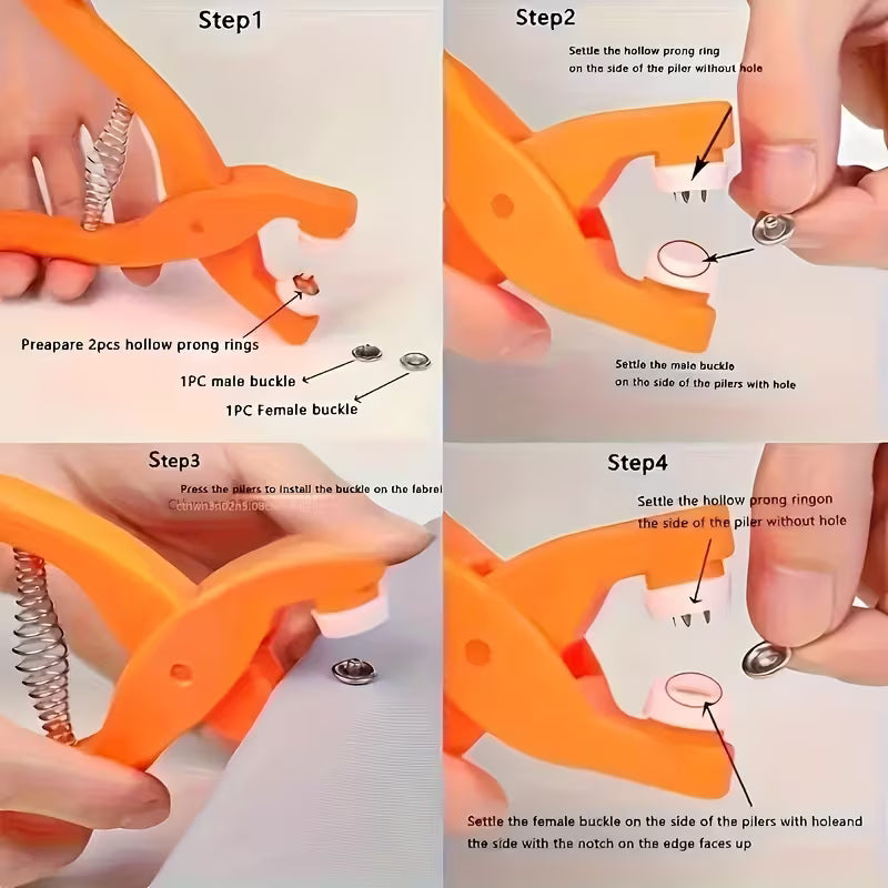 Press Studs Tool | Easy DIY Clothing Sewing Button Installation Tool | Button Installation Tool for Indoor and Outdoor