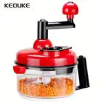 1pc, Food Gridner, Multi-Functional Manual Food Processor, Gralic Crusher, Hand-powered Crank Chopper,