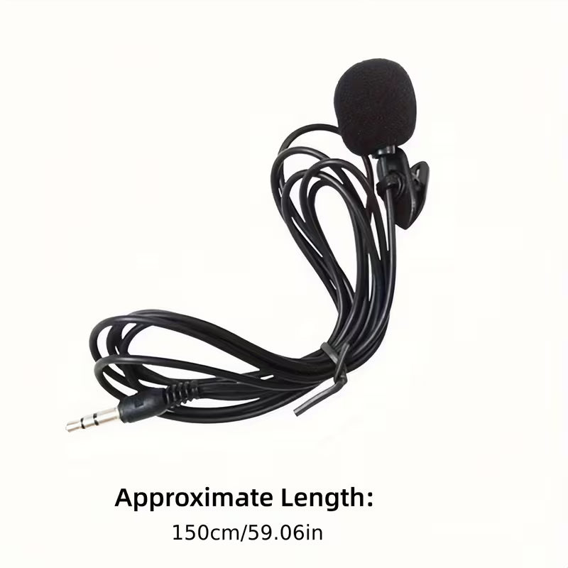 Clip-on Microphone Collar Lapel Lavalier Wired Mic Making Videos Voice Recording Collar Mic with Wird 3.5 mm Jack
