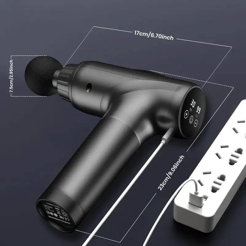 LAN XUN Portable Deep Tissue Massage Gun | Professional Muscle Massager with 6 Speed Settings,