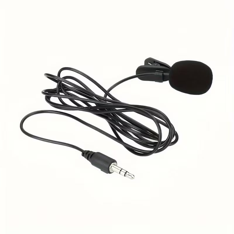 Clip-on Microphone Collar Lapel Lavalier Wired Mic Making Videos Voice Recording Collar Mic with Wird 3.5 mm Jack