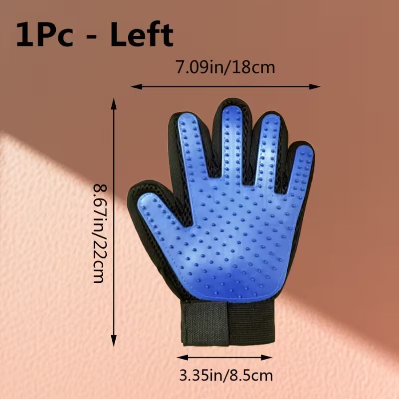 1/2pcs Pet Grooming Gloves for Dogs & Cats with 261 Tips, Gentle Deshedding Brush Glove, Silicone Grooming & Massage Glove - Easy to Clean, Enhanced Five-Finger Design, Suitable for Long & Short Hair, Dogs, Cats, and Horses