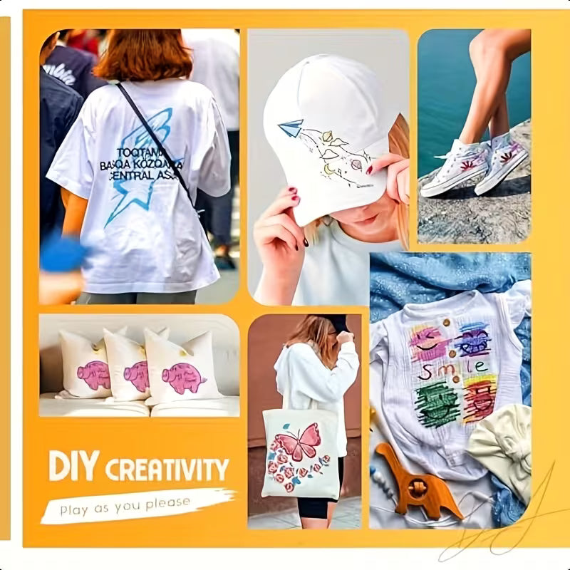 Keep Smiling Fabric Color Paints - Pack Of 12 x 12ml