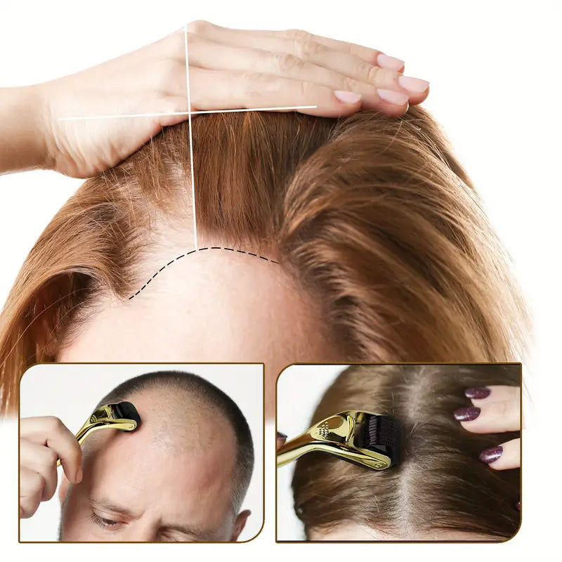 Derma Roller cosmetic microneedling kit for face, 0.25mm 540 TITANIUM Microneedle Roller for Smoothen Skin & Reduce Fine Lines