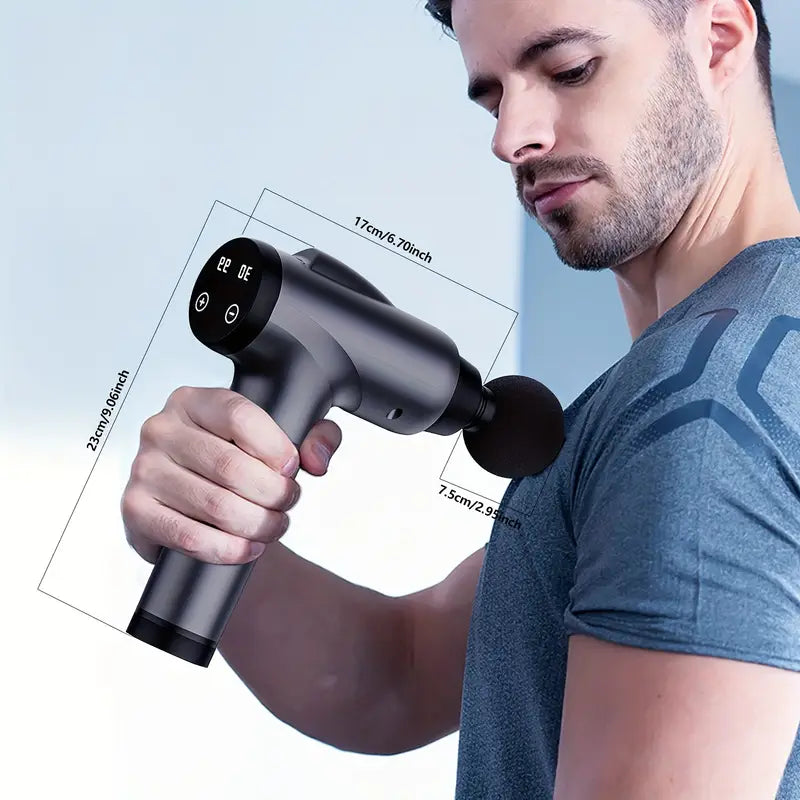LAN XUN Portable Deep Tissue Massage Gun | Professional Muscle Massager with 6 Speed Settings,
