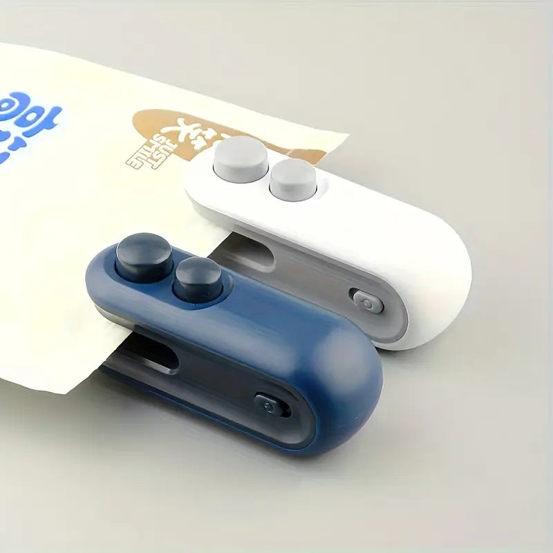 [USB Charging, Portable Sealer] 2pcs Snack Bag Sealer Set | Hand-Press Magnetic Design, Built-in Lithium Battery,