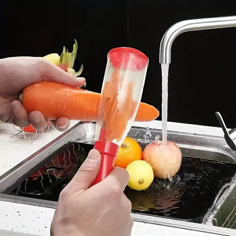 - Storage Peeler - Can peel all kinds of fruits and cucumber - No splash of peel - Peeler -carrot
