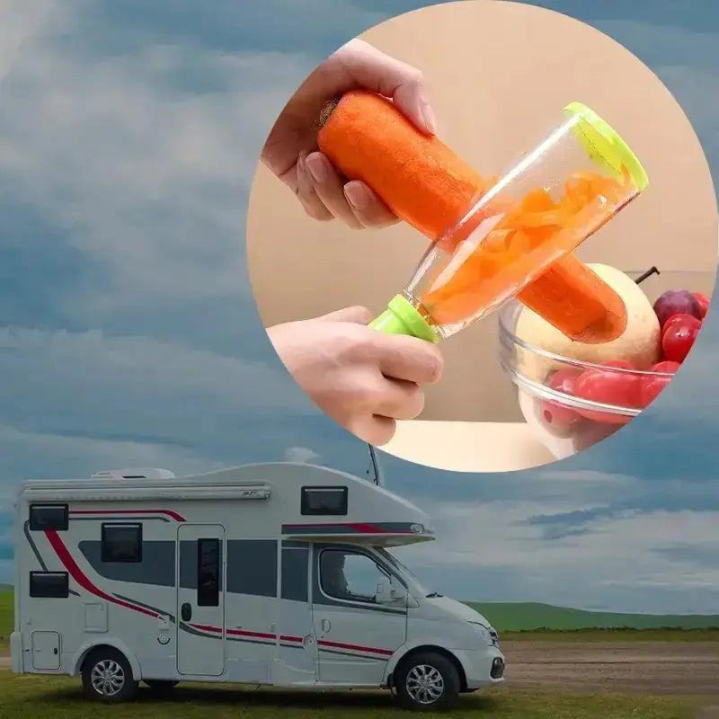 - Storage Peeler - Can peel all kinds of fruits and cucumber - No splash of peel - Peeler -carrot