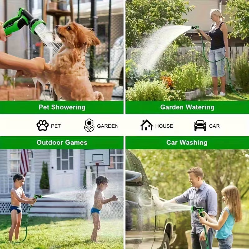Garden Hose Pipe 50ft Magic Hose Expandable Stretch Hosepipe with Spray_Gun