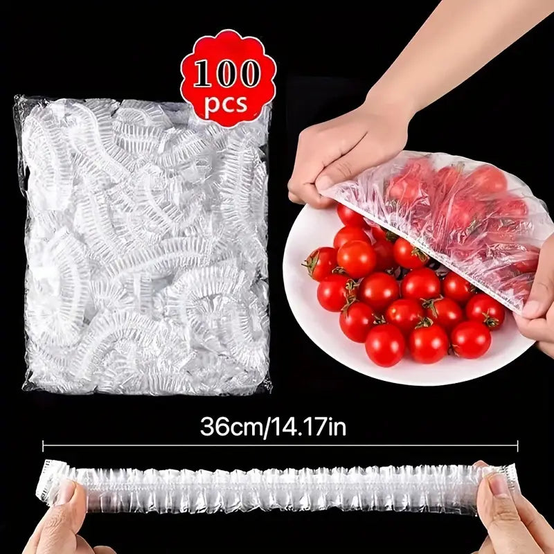 Popular Broun Reusable Food Storage Bags, 100Pcs, Stretch Adjustable Covers in pakistan