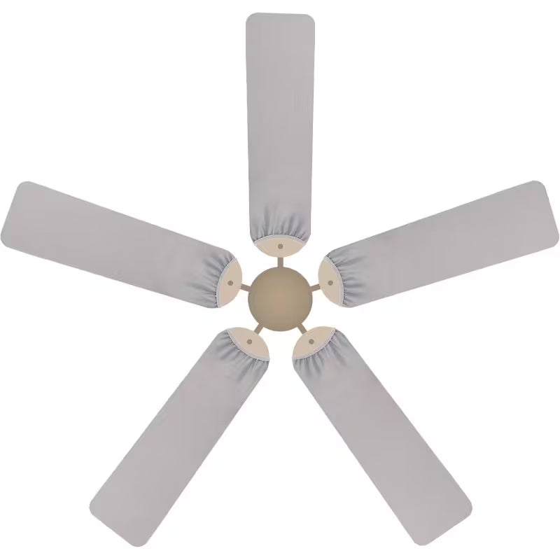 Pack of 04 Fan Cover Set - Ceiling Fan Blades & Motor Washable and Dust Proof Cover Grey