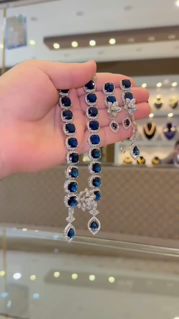 Aesthetic Accessories, Alloy Material Inlaid with Large Sparkling Rhinestones Set,